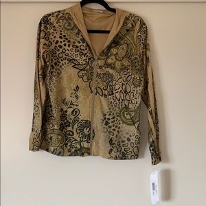 NWT suede feel zip hoodie